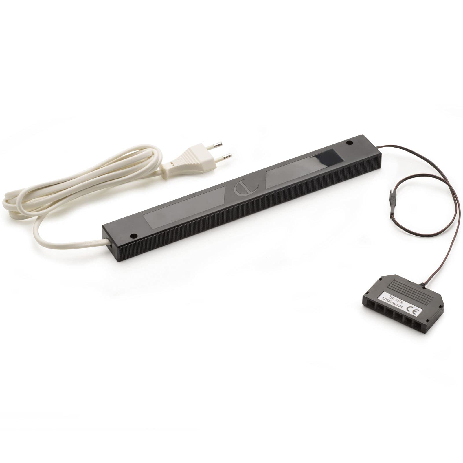 SOTECH Trasformatore LED Domus Line con adattatore a 6 vie connessione | Micro12, spina europea, 256 x 34 x 16 mm, 30W, 12 V