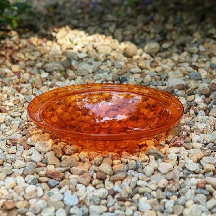 12 Crackle Glass Bowl - Mandarin