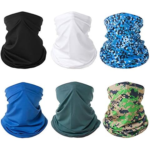 TYSKL Neck Gaiter Balaclava Summer Cooling Breathable Headband for Yoga Running Hiking Riding Motorcycling (Stlye 2 6Pcs) Cover