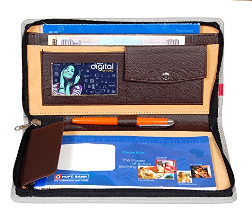 Image of Faux Leather Unisex Expanding Files & Wallets(Red)