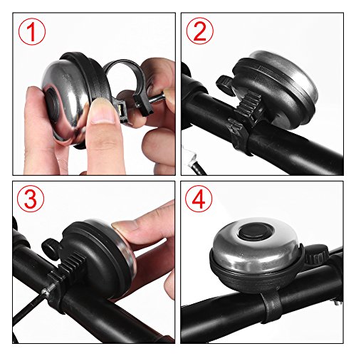 image for Accmor Classic Bike Bell, Aluminum Bicycle Bell, Loud Crisp Clear Soun
