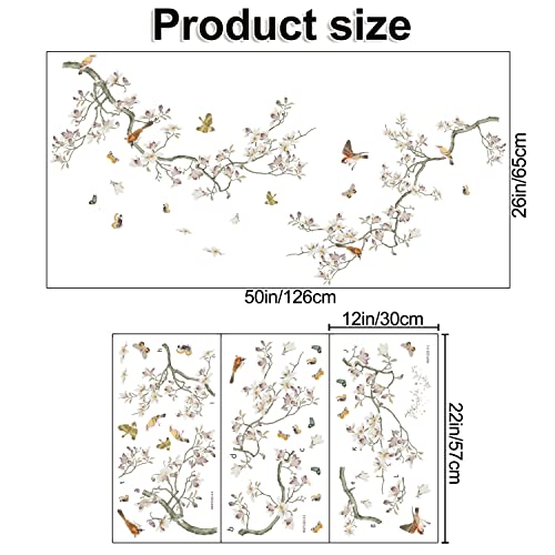Vinilos Decorativos Ramos y Flores Blancas para Pared miniatura 2