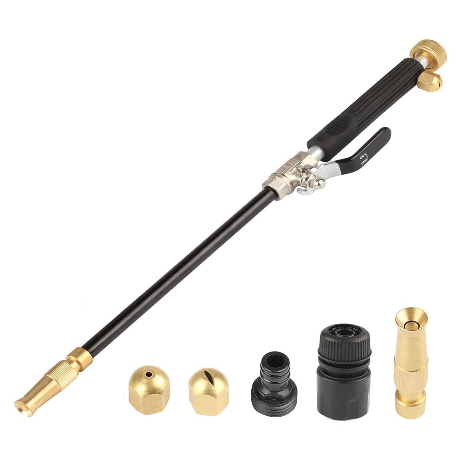 Power Washer Wand, High Pressure Garden Hose Sprayer with 3 Sprayer Nozzle and Hose Quick Connectors, Hydro Jet Water Hose Nozzle, 19" Wand Lance Watering Sprayer Cleaning Tool for Gutter Patio Car