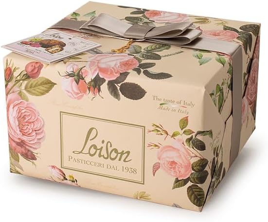 Loison. Panettone alla Rosa. Panettone Rose with Rose Syrup. Top Frutta e Fiori. 600g (21.16oz)