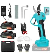 Electric Pruning Shears Cordless Pruner Shears 1.6 Inch Cutting Diameter with 2 * 2Ah Battery Bru...