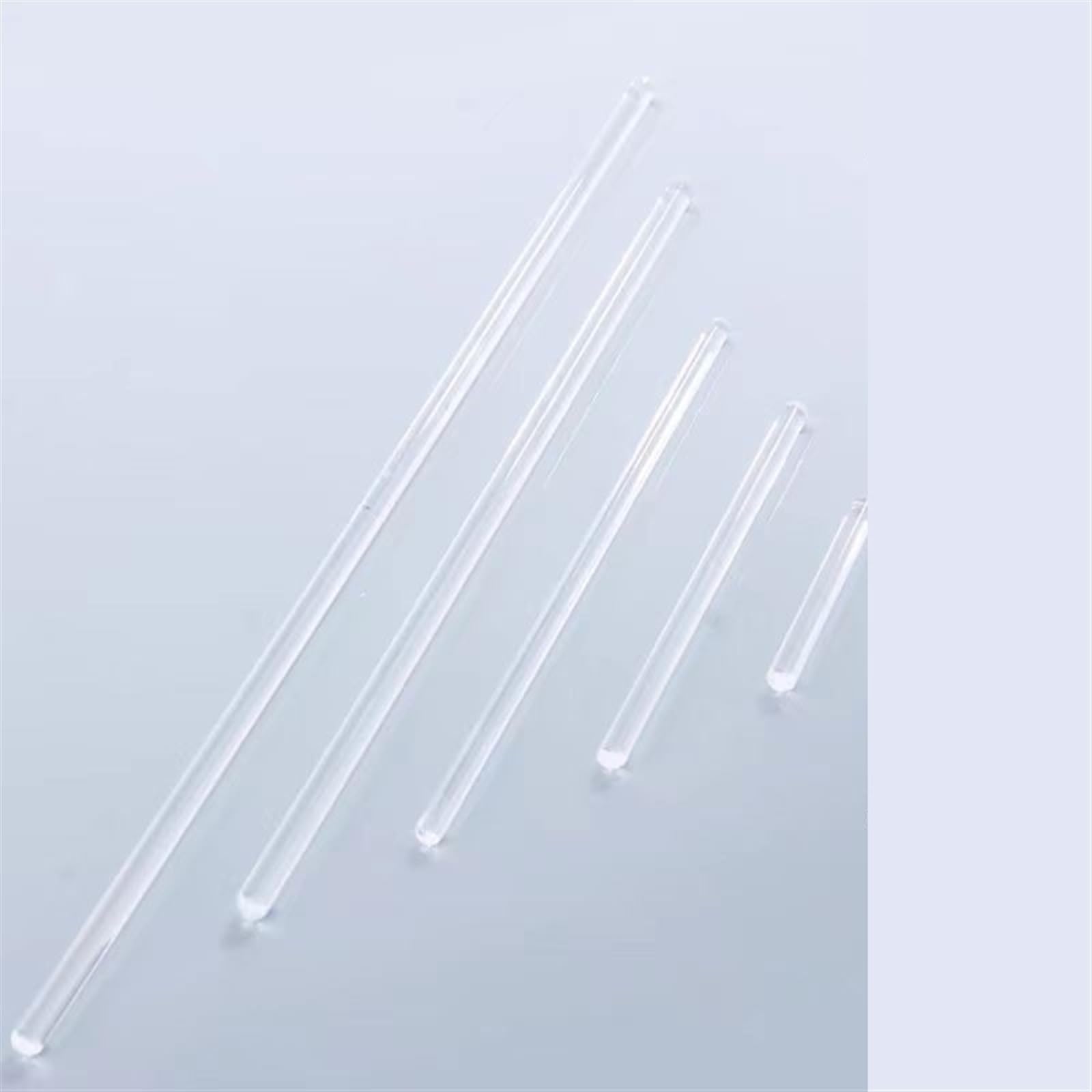 Glas-Rührstäbchen, Laborglas-Rührstab aus Borosilikat, mehrere Größen, 10er-Pack(0.28x8inch)