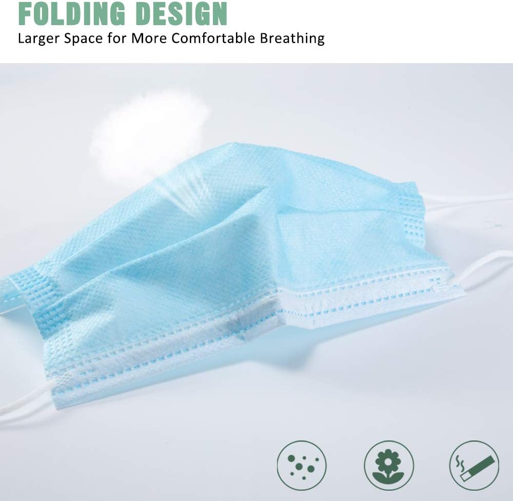Eventronic Paper Face Mask, 50 Pcs Face Mask, Disposable Filter Mask, Comfortable and Breathable