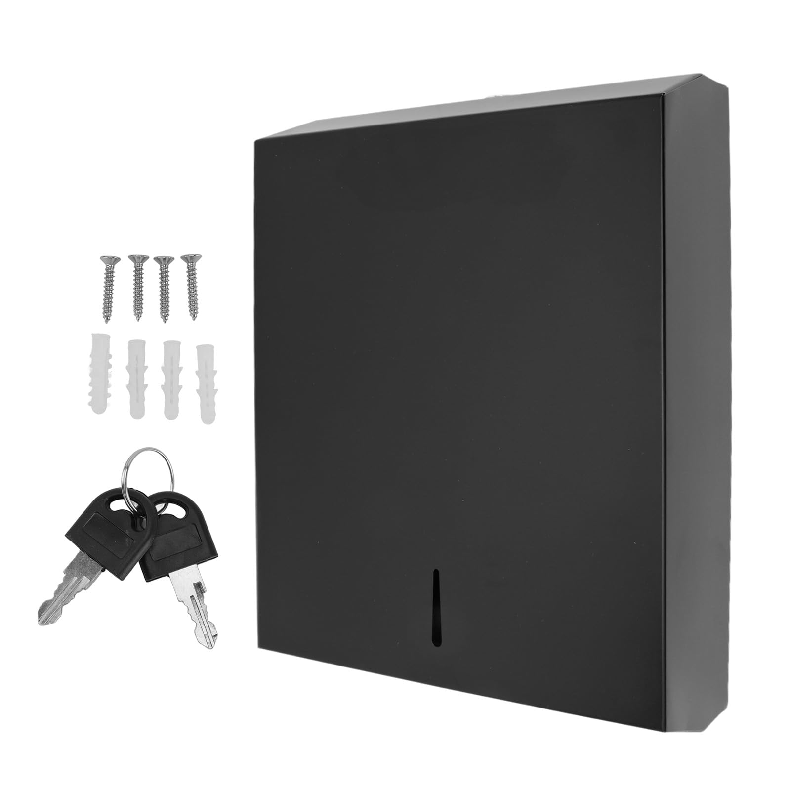 Dispenser di Asciugamani di Carta Senza Perforazione Elegante Contenitore per Fazzoletti Multifunzionale Montato a Parete Durevole in Acciaio Inossidabile per Cucina (#3)