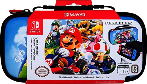 Official Nintendo Switch & Lite Deluxe Travel Case Mario Kart Family, Black - Image 4