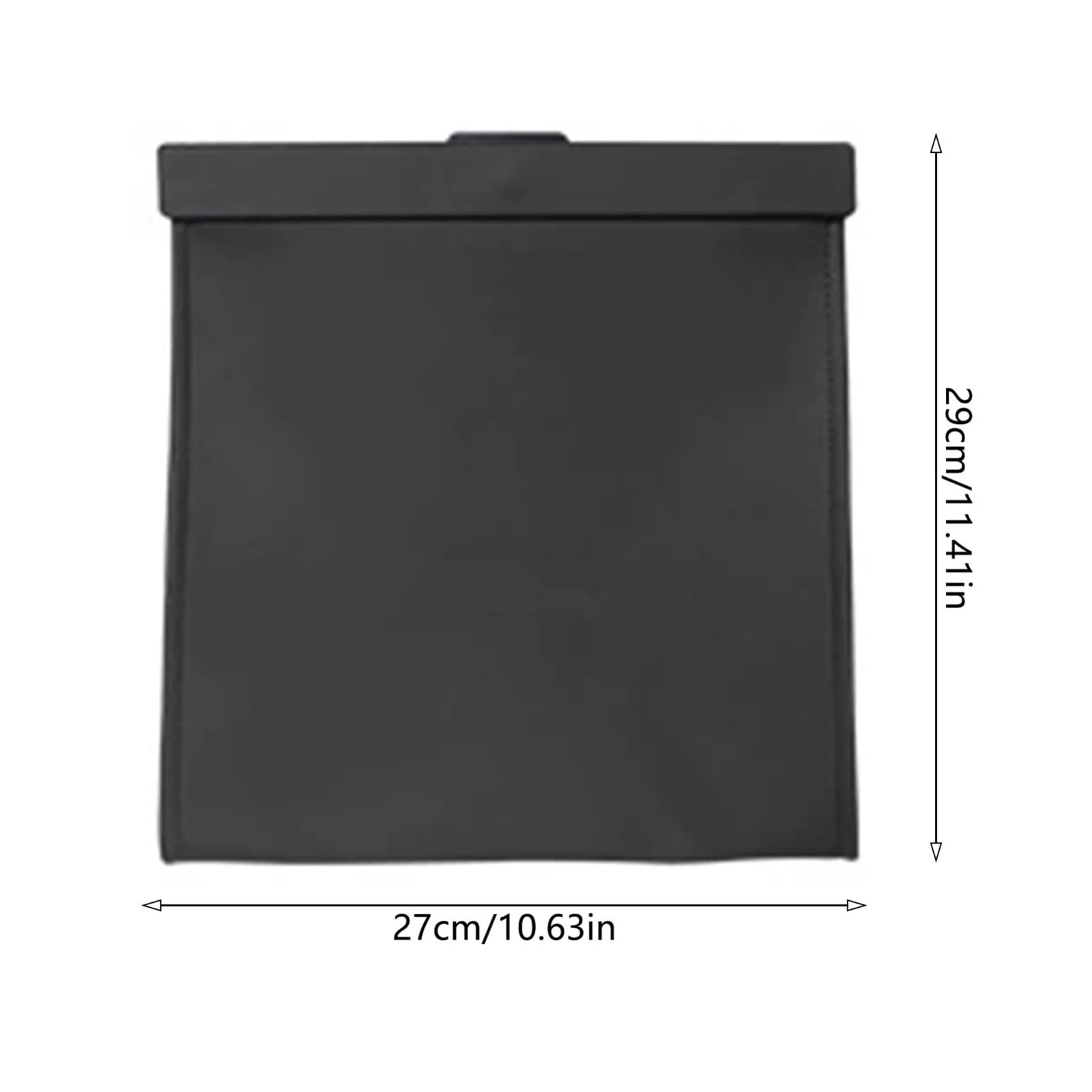 Poubelle Voiture Sac Poubelle Voiture À Adsorption Magnétique Étanche Cuir PU pour Siège Arrière Suspendue Accessoires D'intérieur Mini Poubelles Voitures(Volcanic Red)
