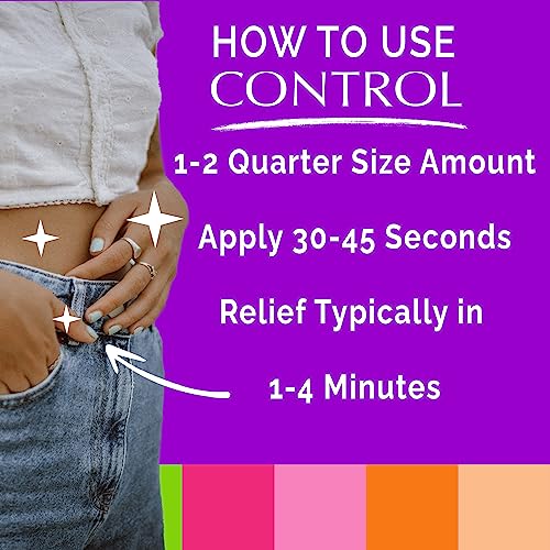 control menstrual cramp relief cream topical pain relief for period cramps and pms period relief products fast and effective easy to use safe for all ages hormone free all natural 3 oz tube