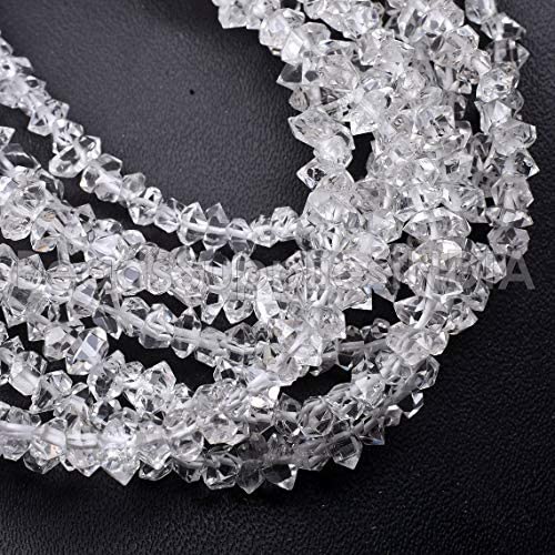 Jakość AAA Herkimer diament luźne koraliki sznur 4-5 mm fasetowane bryłki do suszenia żetony brioletki 40 cm do produkcji biżuterii charmsy naszyjnik bransoletka kolczyk DIY rzemiosło 1 pasmo