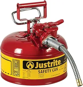 Red Metal Safety Can, Type ll, One Gallon Capacity, with 5/8