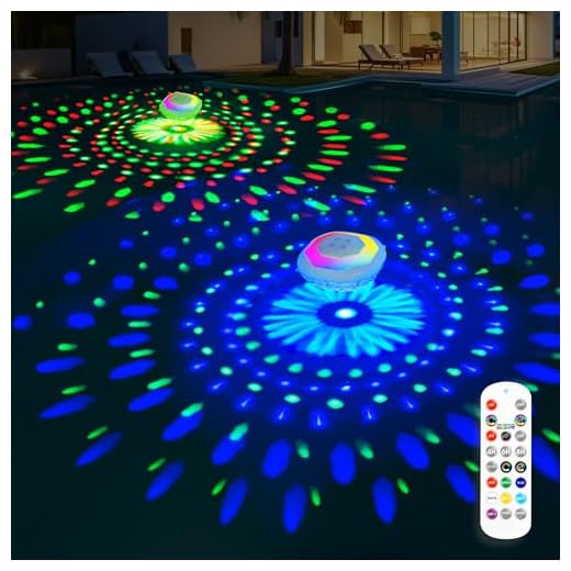 Niceput Floating Pool Lights, Pool Lights with Remote,Pool Light That Float IP68 Waterproof, Color Changing Swimming Pool Lighting,Pool Floating Light for Inground Above Ground Pools-2PCS