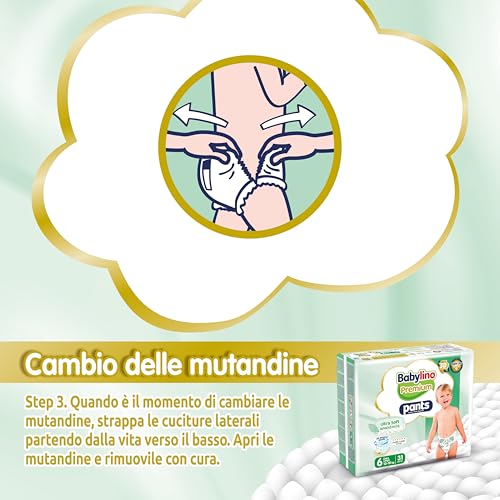 Babylino Premium Pants, Pannolini a mutandina Taglia 6 con filtrante ULTRA SOFT, Maxi (13-18kg), 31 Unità - 17