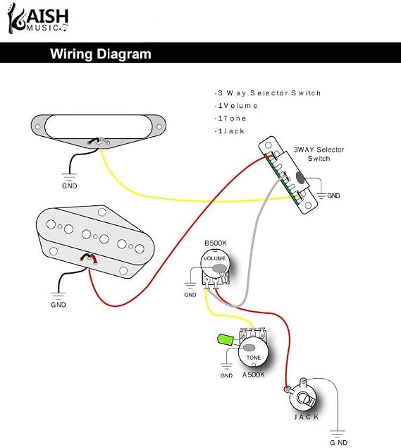 KAISH Heavy Duty 3 Way Guitar Pickup Lever Switch Pickup Selector Switch for Strat Tele with 3 Plastic Tips