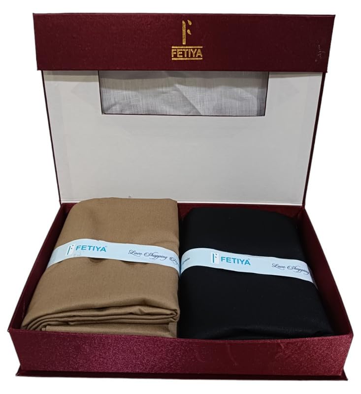 Fetiya Shirt & Trouser Fabric in Box Packing (Shirt-2.35 m, Pant-1.25 m) 1