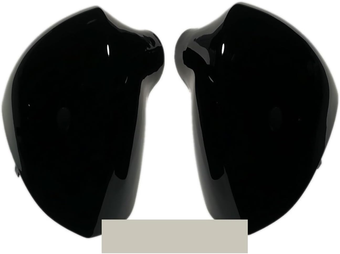 2pcs Side Mirror Cover Caps Compatible With Seat Compatible With 6J 3R 1P Door Wing Replace Rear View External Part Pair Black