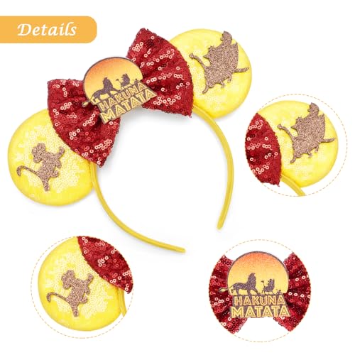 Image of FANYITY Mouse Ears, Sequin Mouse Ears Headband for Boys Girls Women Halloween Birthday Party