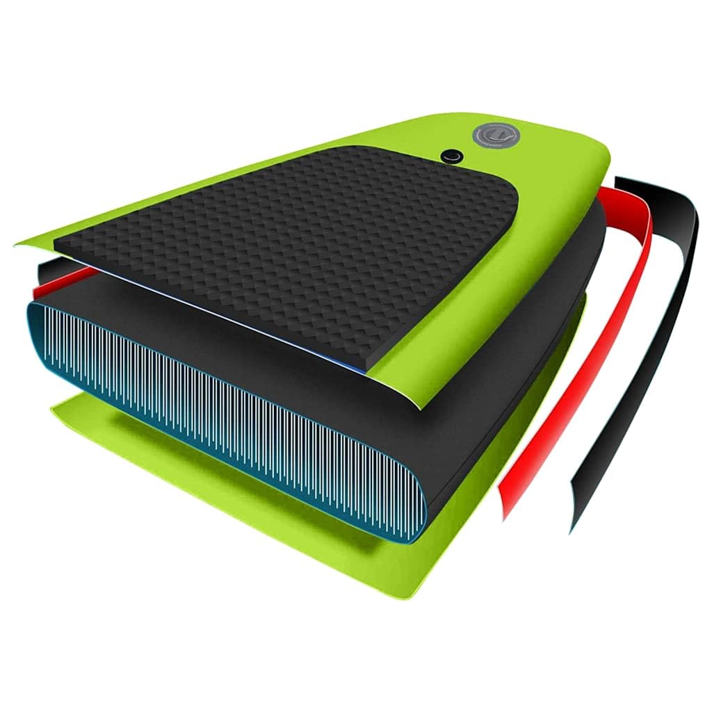 Generico Set Tavola SUP Gonfiabile Verde 330x76x10 cm