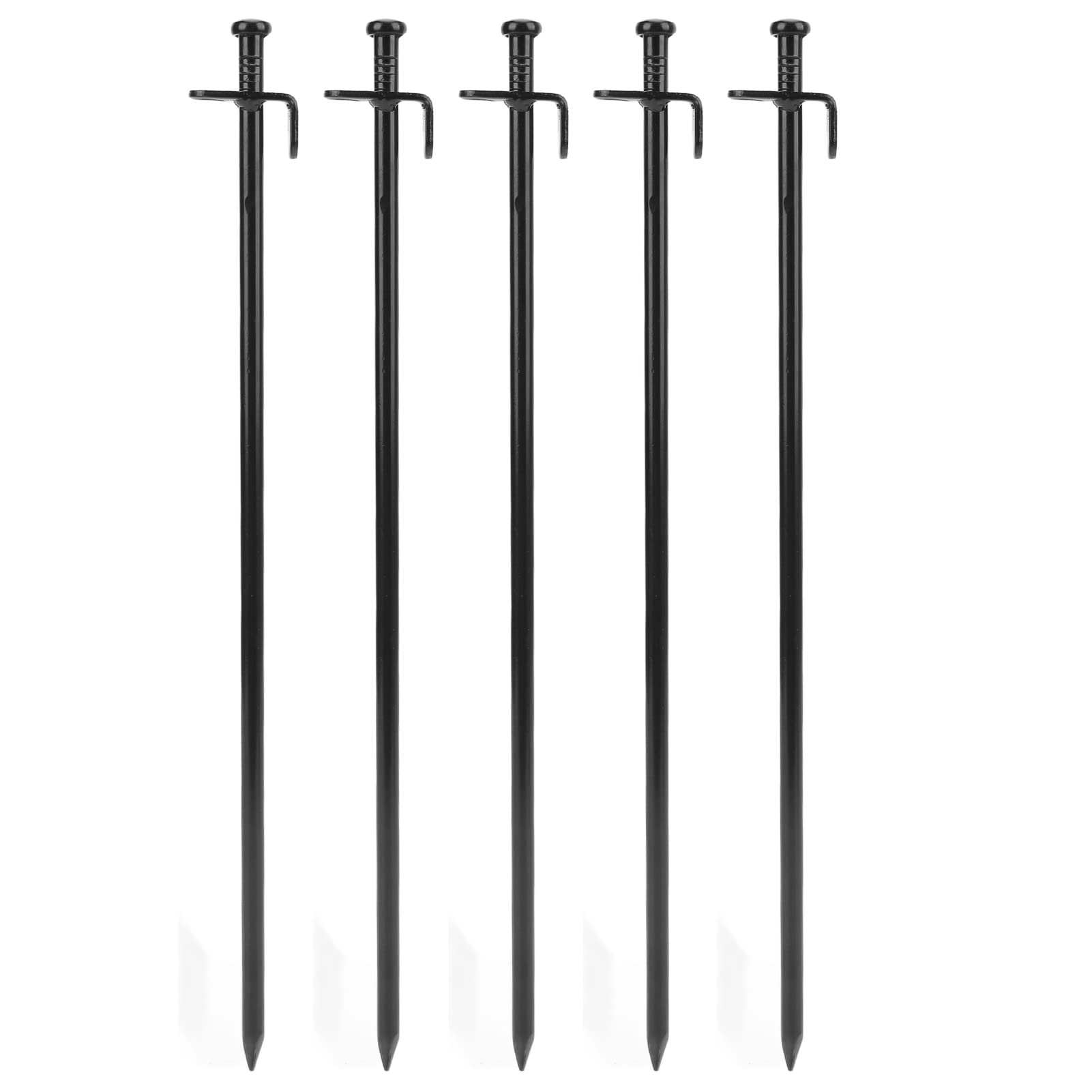 Piquets de Tente Durables pour Une Pénétration Facile du Sol, Piquet de Camping en Acier Résistant à la Corrosion, Lot de 5 pour Auvent Extérieur (40 cm)