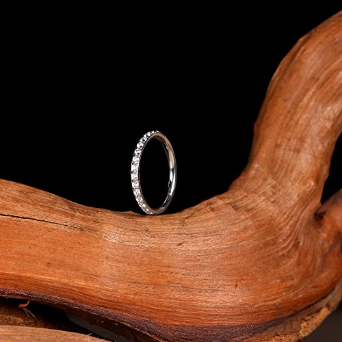 Jstyle 16G Surgical Steel Nose Rings Hoops For Women Cz Septum Rings Clicker Hinged Segment Nose Ring Lip Helix Cartilage Conch Daith Body Piercing Jewelry 8Mm 10Mm Silver #TOP5