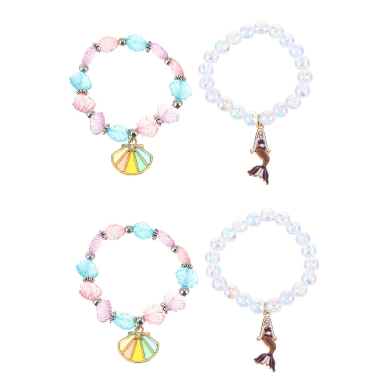 Abaodam 4 Piezas Pulsera Brazalete De Conchas Hawaianas Playa De Cuentas Tobillera Para Mujer Tobillera De Concha Tobilleras De Mujer Acrílico De Concha Hombres y Mujeres Caparazón