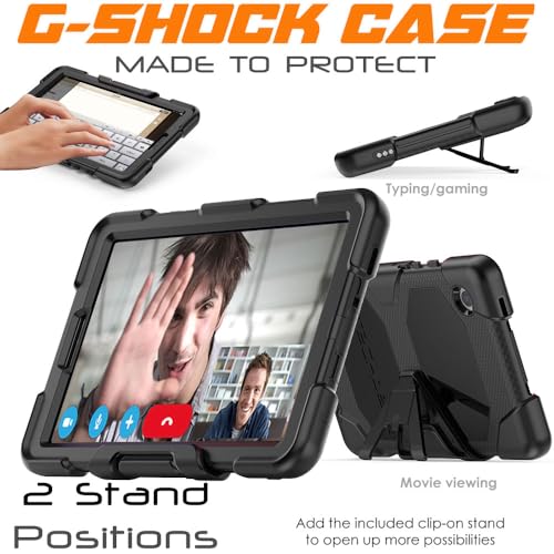 TECHGEAR G-SHOCK Case Fits Samsung Galaxy Tab A9 8.7" 2023 (SM-X110 / SM-X115) Tough Rugged HEAVY DUTY Armour Shockproof Impact Survival Case with Stand, Kids Schools Builders Workman -BLACK - Image 2