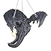 Design Toscano Nights Fury Dragon Gothic Decor Hanging Light Fixture, 21 Inch, Greystone