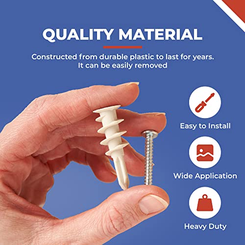 Self Drilling Drywall Plastic Anchors With Screws Kit #TOP2