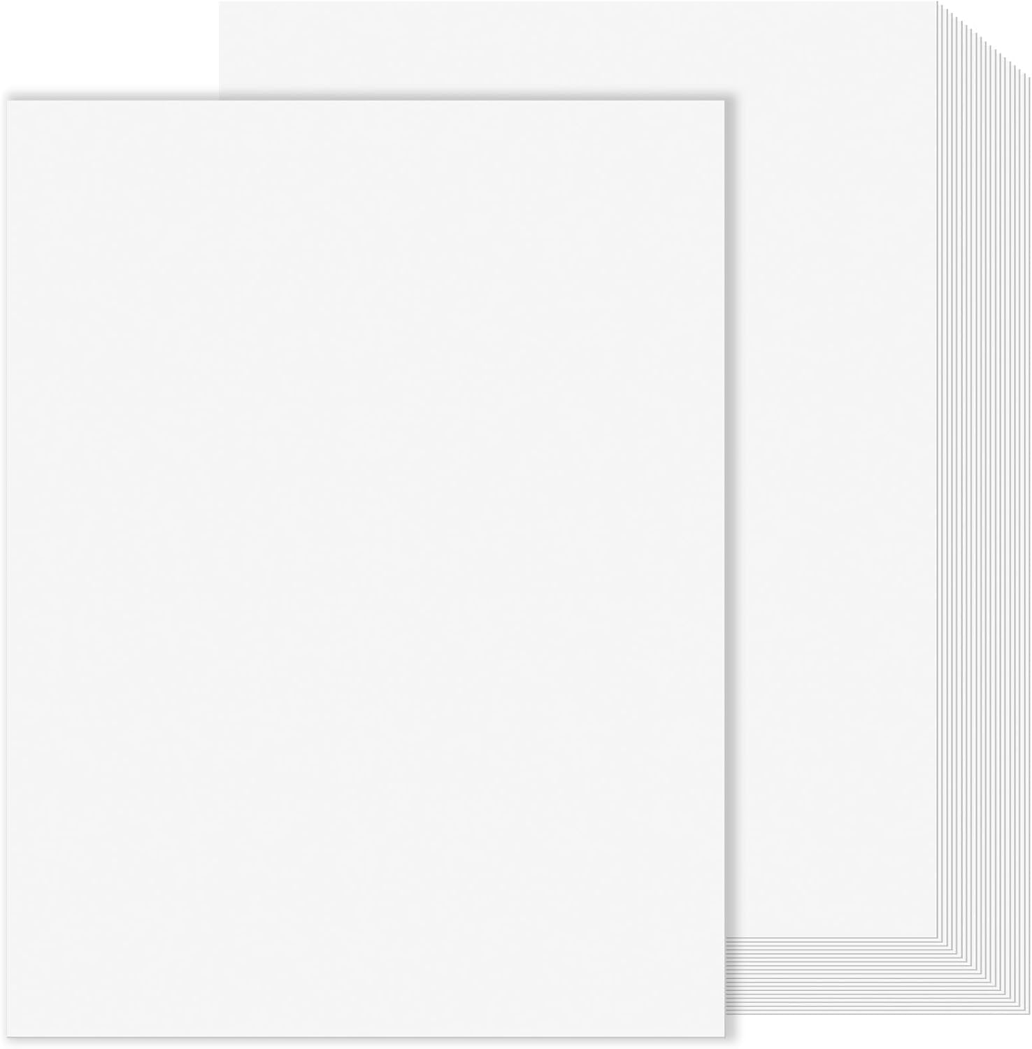 Fainne 150 Sheets White Pastel Cardstock, 8.5 x 11 Inch White Pastel Paper, 250 Gsm Card Stock Paper for Crafts, Coloring, Announcements, Printing at School, Office