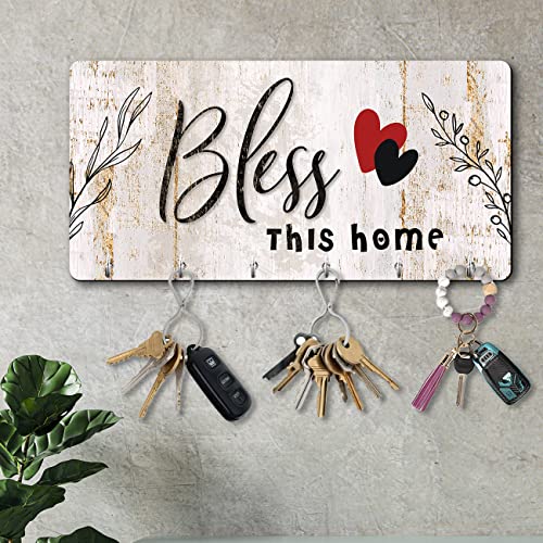 Image of kotart Unique Stylish Modern Wooden Key Holder for Home Decor Living Room Office with Stylish Key Organizer | Designer Wall Decor | Wall Art Decorative Items | Wall Decoration (Hanging 9)