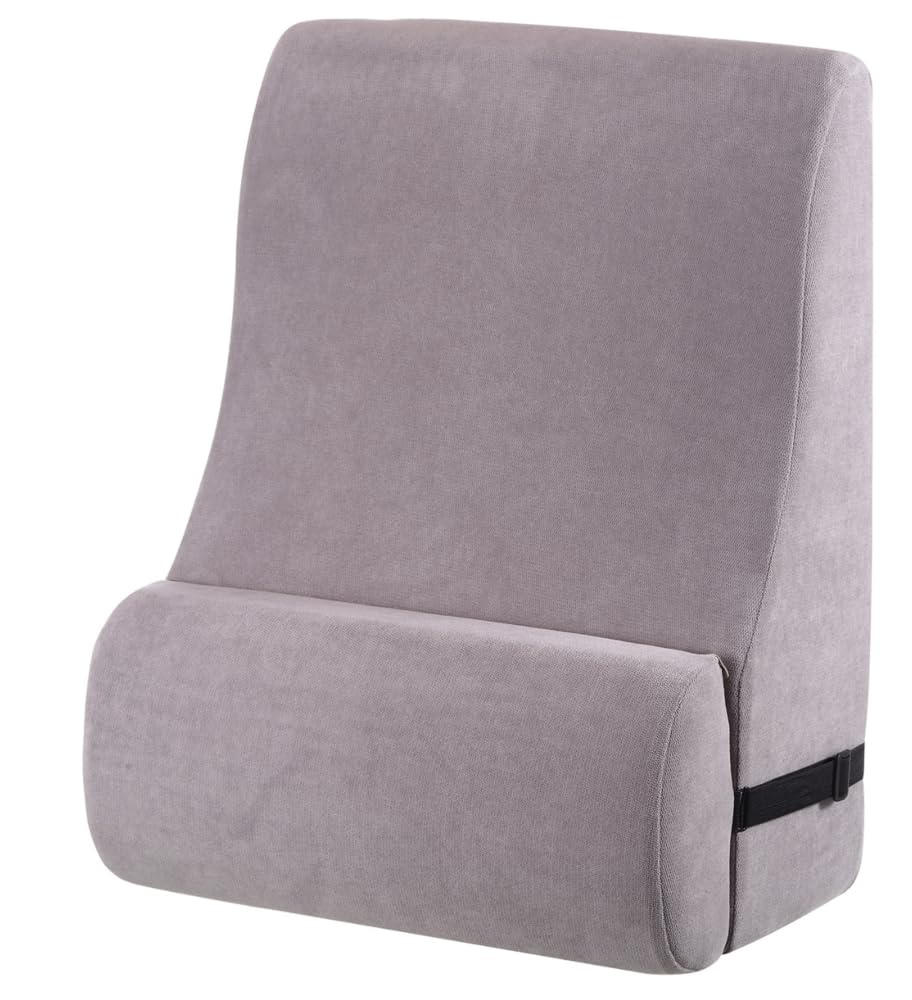 WSJHNLBEDC Lesekissen/Rückenkissen für Bett und Sofa, Memory Schaum Orthopädisches Keilkissen Verstellbare Kopfstütze und Abnehmbarer Bezug für Rücken, Nacken Und Beine. Grau, 57x45x30cm