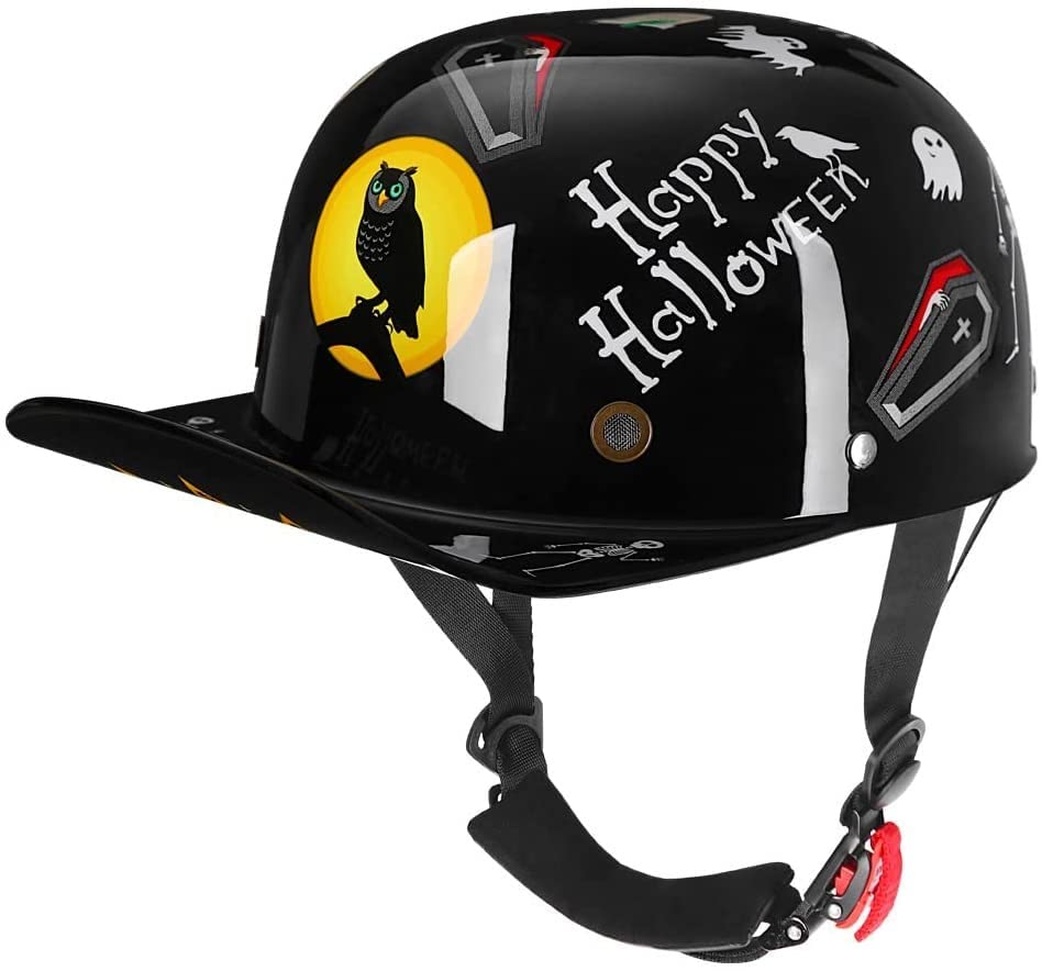 Casquette de moto rétro style baseball avec coque de protection vintage pour cyclomoteur taille M