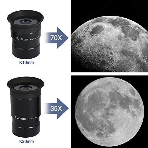 Telescope 80EQ Refractor Scope - 80mm Aperture and 700mm Focal Length, Multi-Layer Green Film, with Digiscoping Adapter for Photography and 13 Percent Transmission Moon Filter