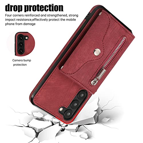 Housse cuir Samsung Note 20 rose anti perte avec cordon de cou ajustable - 7
