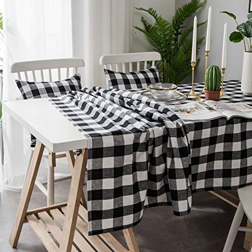 Nappe vichy durable et facile d'entretien en coton lin - 5