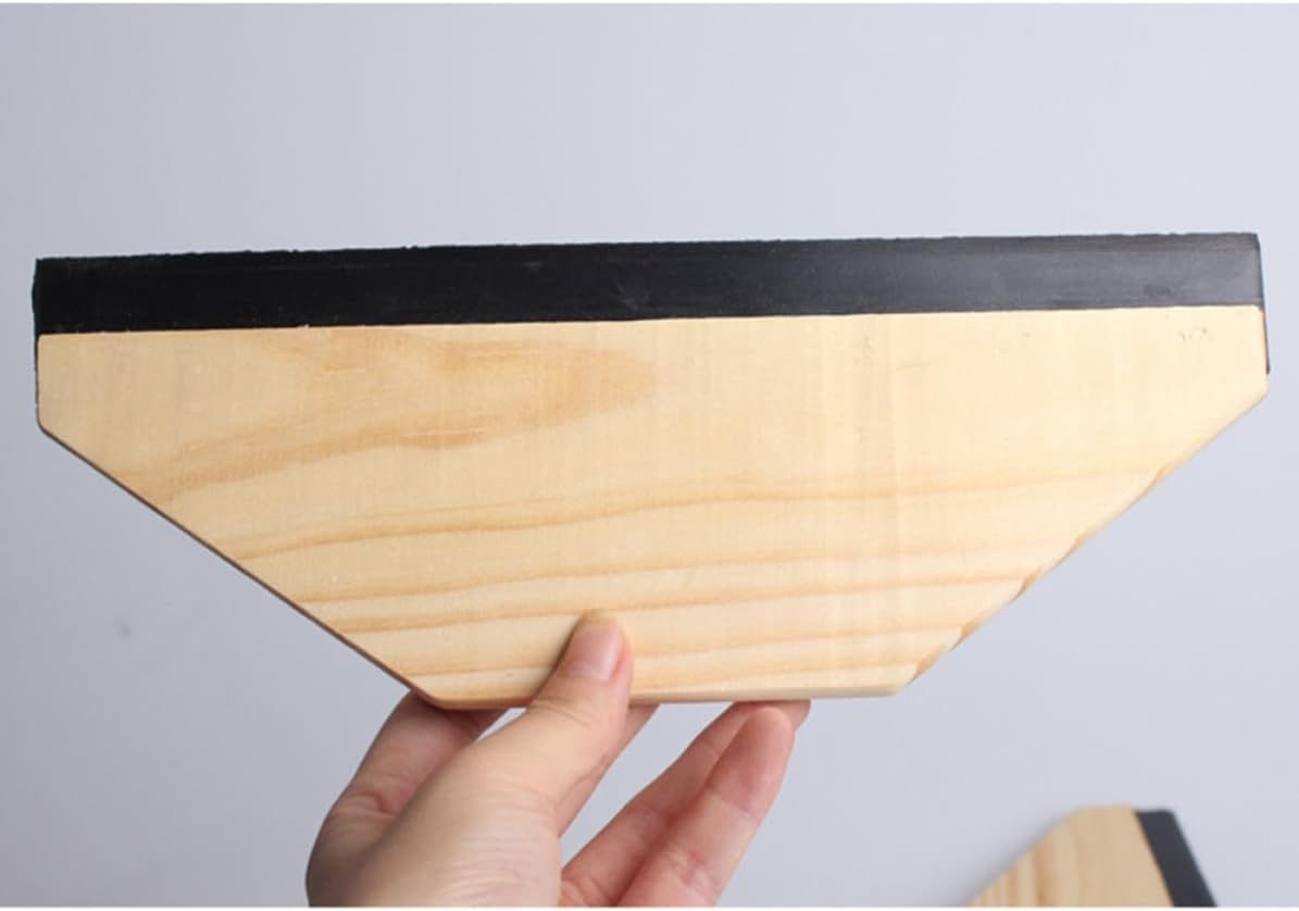 BESPORTBLE Plastic Film Scraper Smooth Edge Tool with Wood Handle 5 Pcs Easy to Apply and Remove Adhesive and Film for Car and Window Use for Indoor and Outdoor Application