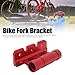 Bike Fork Mount, Bike Car Roof Stand, Quick Release Aluminium Alloy Bracket with Wear Design, Red Bike Fork Bracket for Car Truck SUVs, Secure Transport for Road Trips Ca