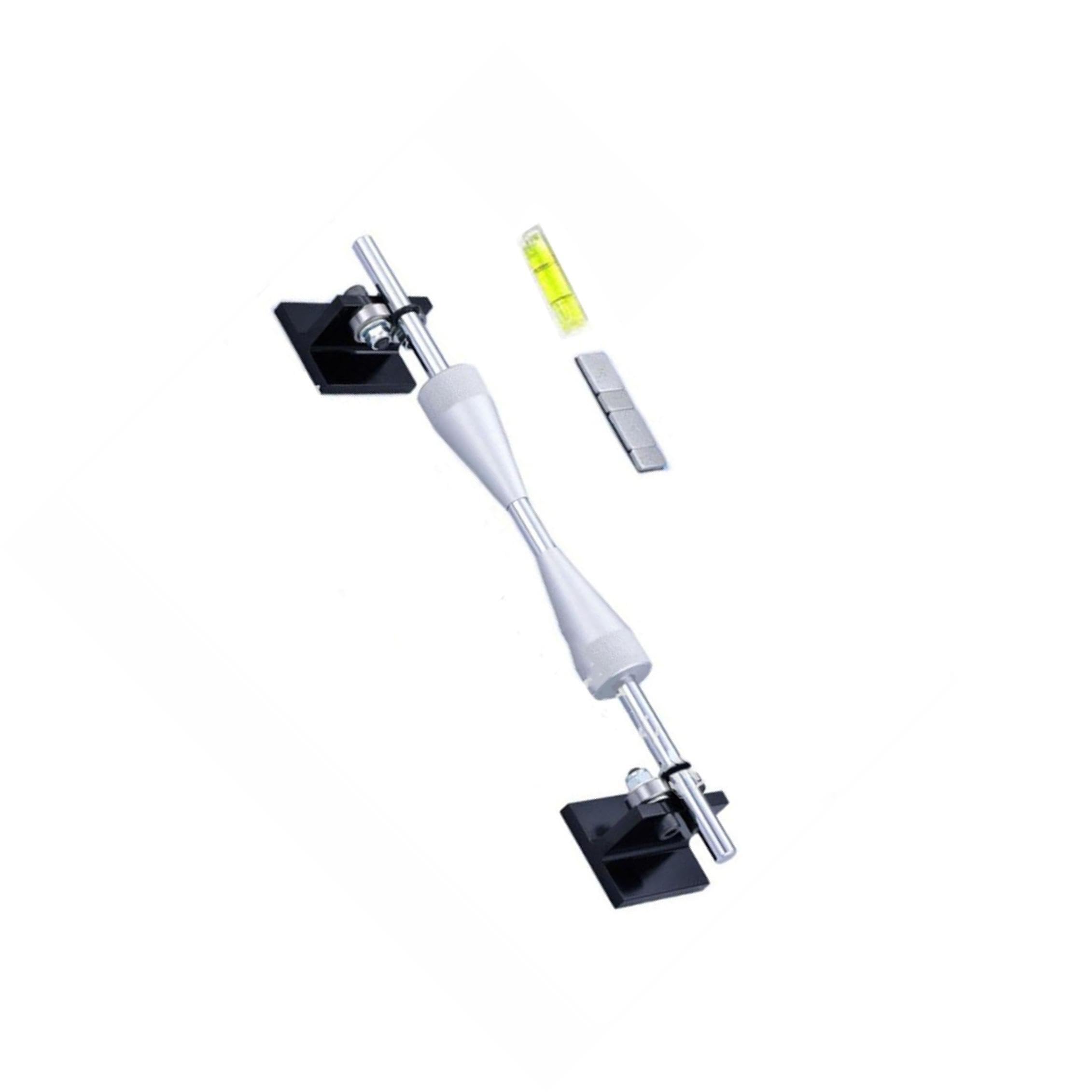 Herramienta portátil de mantenimiento para equilibrador de ruedas motocicleta con construcción aleación aluminio diseñada para reparación y equilibrado ruedas motocicleta.