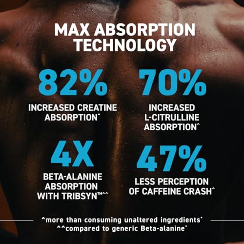 Image of Kaged Pre Workout MAX Powder | Blue Raspberry | Tingle Free, High Stim Pre-Workout | 305 mg Caffeine, Creatine, L-Citrulline | MAXCatalyst for Absorption | Supplements for Men & Women | 20 Servings