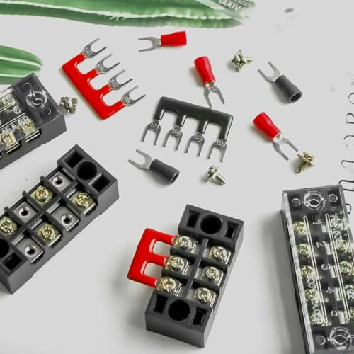 Kit de 8 borniers électriques à vis à double rangée de 3 à 6 positions - 5