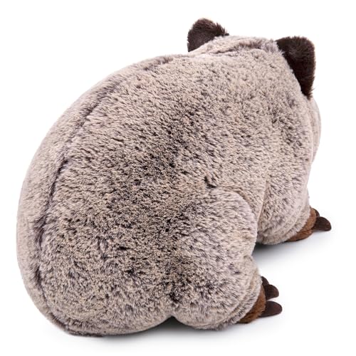 lilizzhoumax Wombat Kuscheltier Plüschtier Stofftier Tier Kawaii Realistische Spielzeug Wilde Weich Süß Geschenk für Jungen Mädchen Kinder Alter 4 5 6 7 8 Geburtstag 28cm/11Zoll