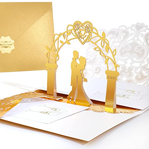 Biglietto d'auguri,3D Pop Up Matrimonio Carta, d'auguri Matrimonio con...