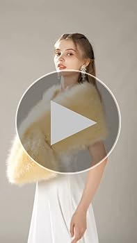 Women's Luxury Faux Fur Shawl Wrap Cape Winter Fur Coat Wedding