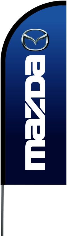 The Curbie Mazda 2 Feather Flag Flex Banner Carbon Composite Pole Kit, 14' (1E-W5SQ-4Z8R)