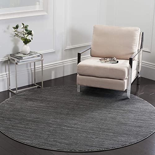 Safavieh Vision Collection 6'7" Round Aqua Vsn606B Modern Ombre Tonal Chic Non-Shedding Dining Room Entryway Foyer Living Room Bedroom Area Rug #TOP2