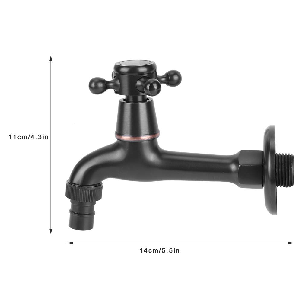G1/2 Rubinetto in Ottone, Rubinetto a Parete Singolo per Acqua Fredda, Lavanderia Mop Pool Rubinetti da Giardino Rubinetto per Lavello da Cucina per Uso Domestico