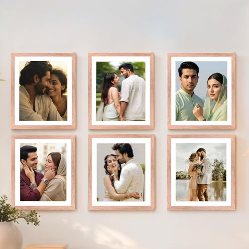 Image of Art Street Premium Photo Frame for living room, Classic Aesthetic Design Photo Frames for Photograph, Art Work, Kids Room Set of 6 (8x10 Inch, Pink)