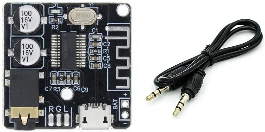 Bluetooth Audio Receiver Bluetooth MP3 Decoder + AUX Audio Cable Kit Bluetooth MP3 Decoder Car Speaker Loss Card Module Audio Amplifier